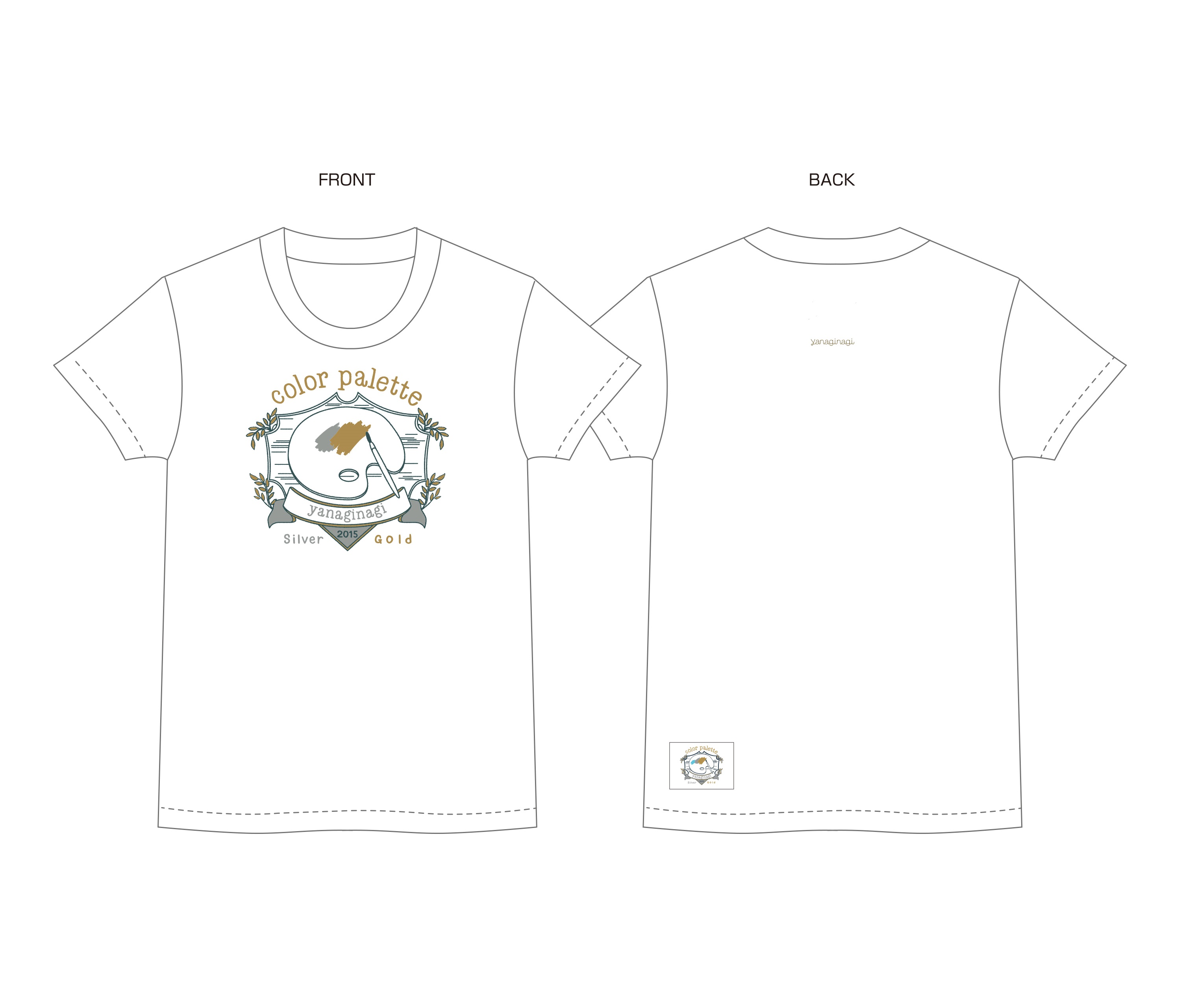Tシャツ(color palette～2015 Silver + Gold～）