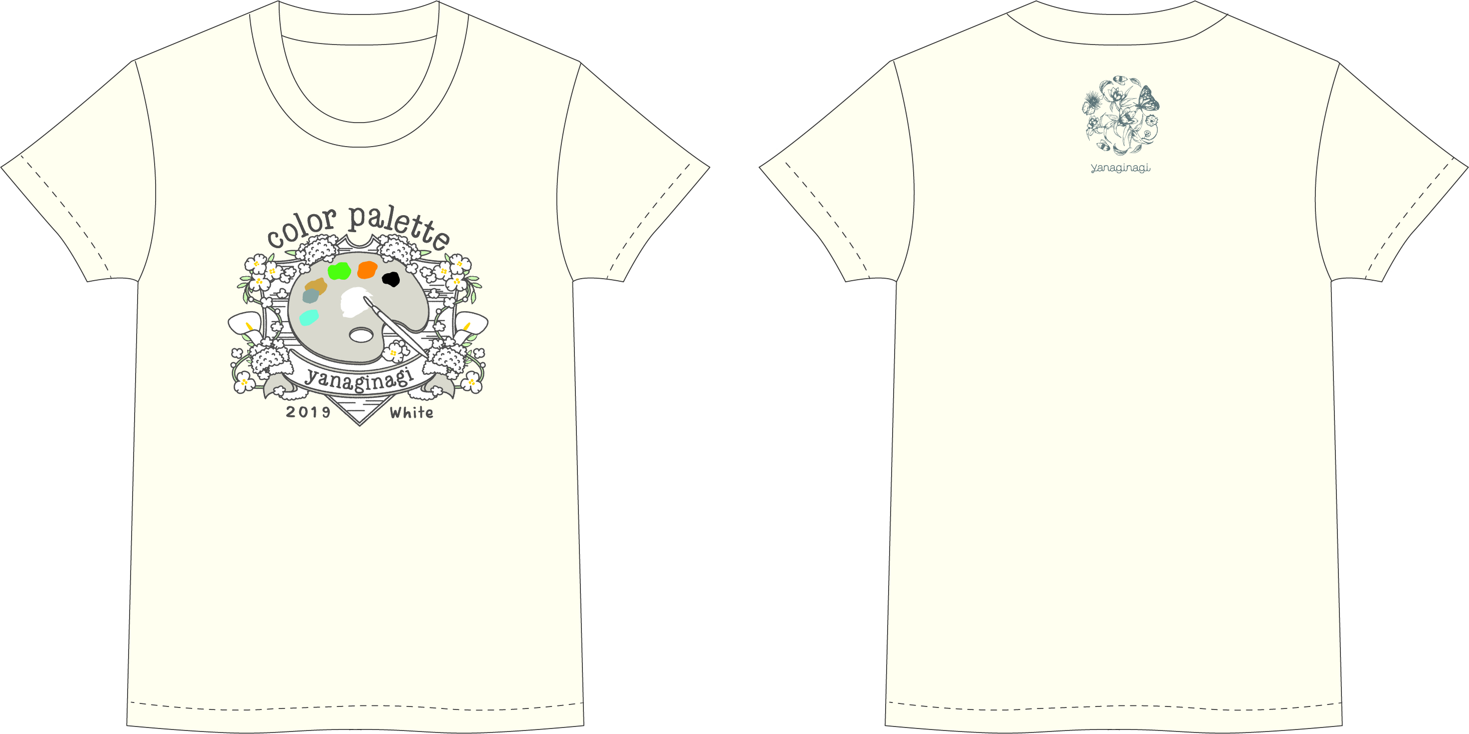 Tシャツ (color palette ～2019 White～）
