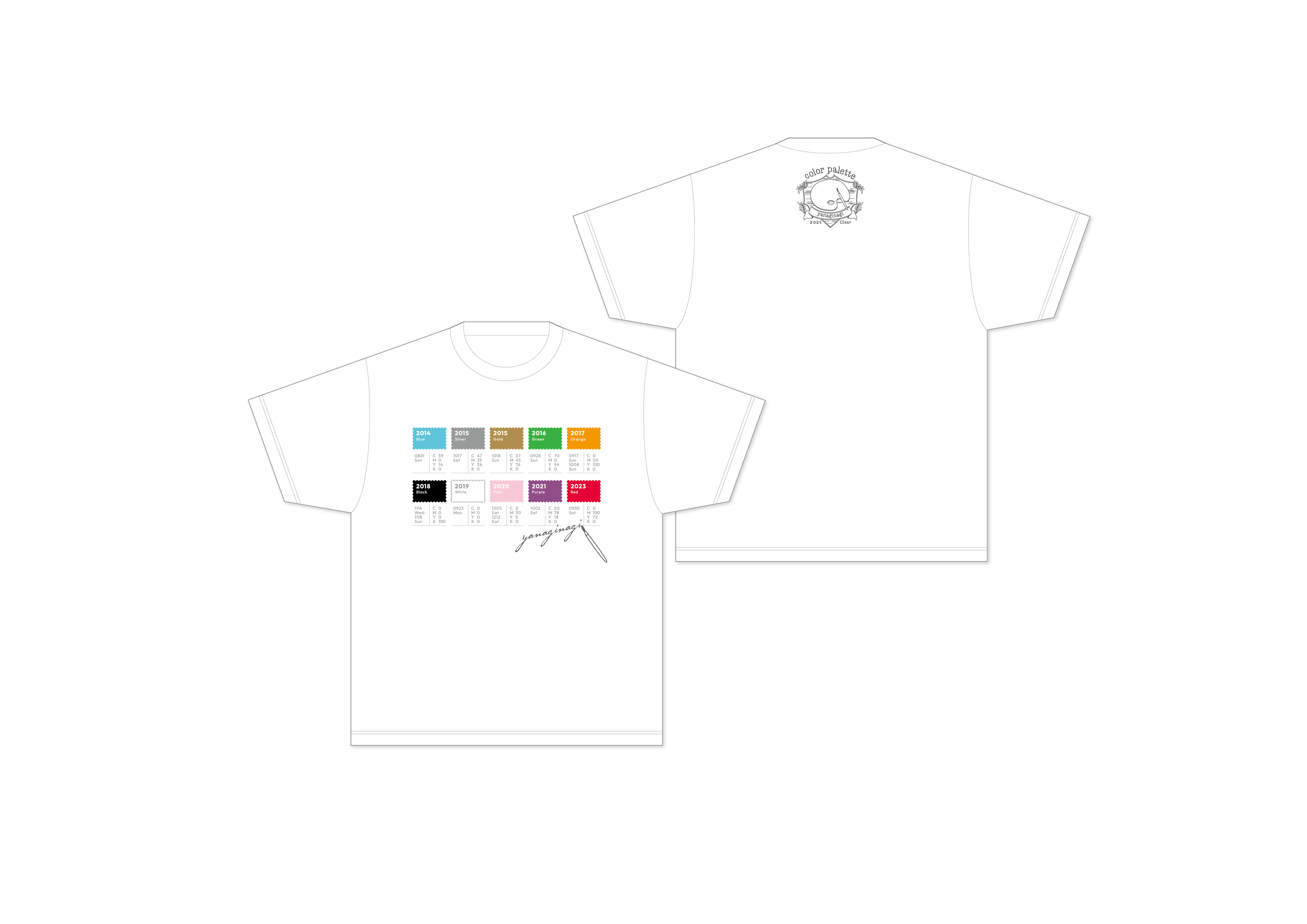 Tシャツ (color palette  ～2025 Clear～)